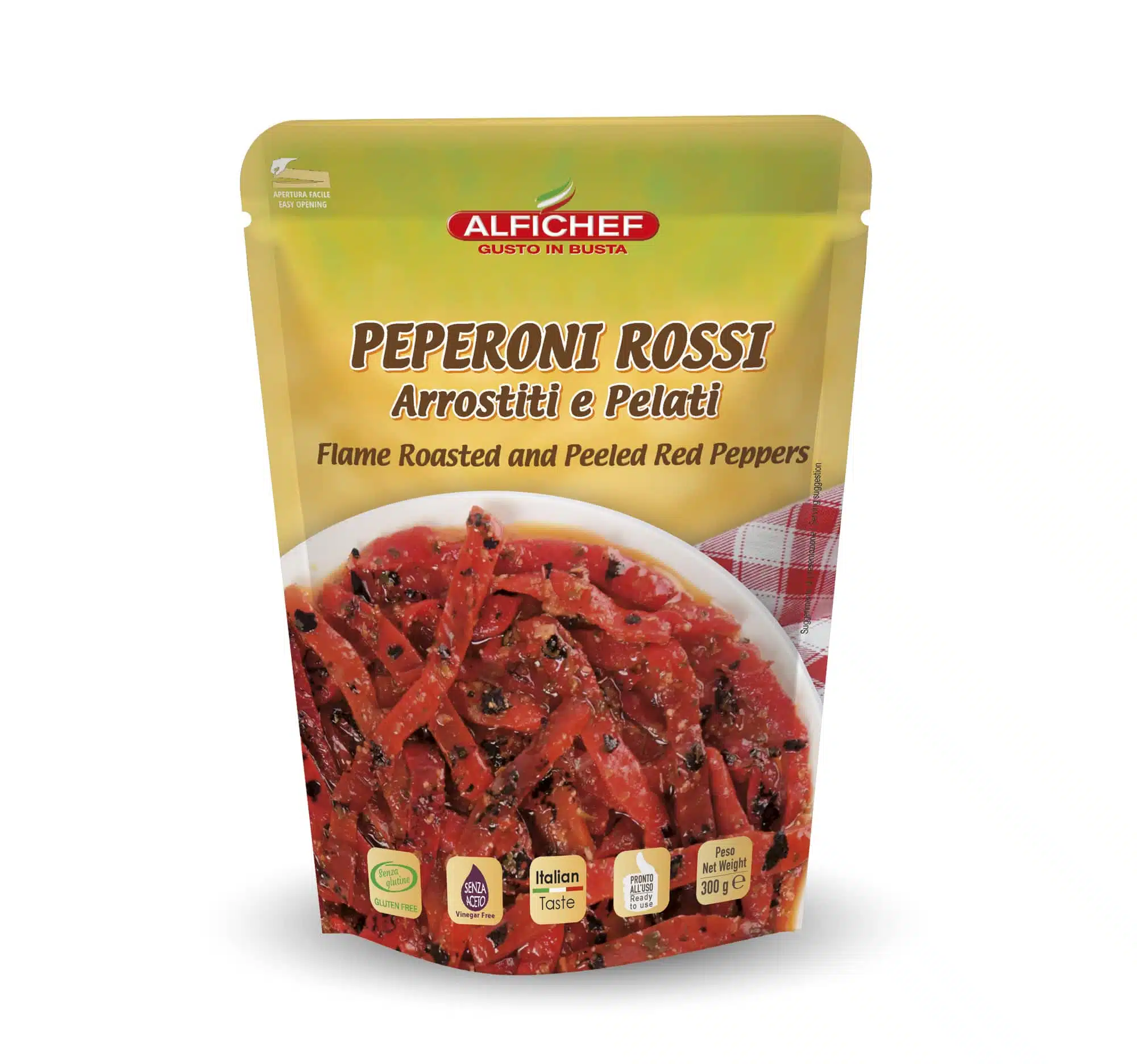 FLAME ROASTED AND PEELED RED PEPPERS